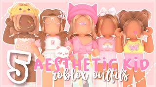 5 AESTHETIC roblox kid outfits wLINKS CODES PRICES  Butterflii [upl. by Prentice]