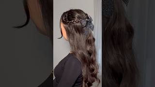 Easy hairstyles for girls 🖤✨ hairstyle hair hairtok hairtutorial explorepage shorts [upl. by Kenward436]