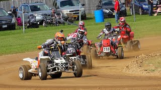 Yamaha Banshee GoPro raw fastest quad on track flat track racing Electric City Motorcycle Club [upl. by Asilla]