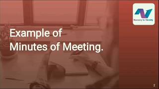 Minutes of meeting sample  business writing course  free online course [upl. by Inavihs738]