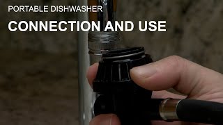 How To Use and Connect Portable Dishwasher [upl. by Ydualc]