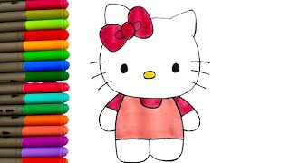 How to Draw Hello Kitty  Easy Step by Step [upl. by Noemys]