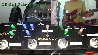 MOSKY Sol918 5in1 Guitar MultiEffect Pedal  Sound Sample [upl. by Enelyk]