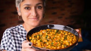 Delicious chickpea spinach curry  Food with Chetna [upl. by Mill]