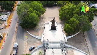 Vue aérienne de la place des martyrs Cotonou [upl. by Nylidnam602]