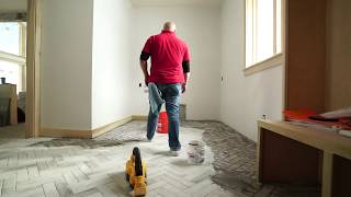 Incredible Herringbone Tile Mudroom [upl. by Stockmon]