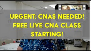 FREE LIVE CNA Class in Florida attend via internet [upl. by Salene]