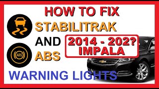 How to Fix ABS and Stabilitrak Warning Error Lights  Speed Sensor  Wheel Bearing  Chevy Impala [upl. by Yerdua]