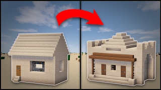 Minecraft How To Remodel A Desert Village Library [upl. by Dnomar97]