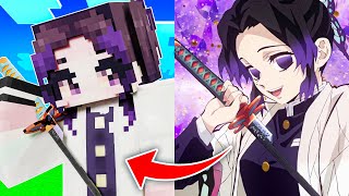 Becoming SHINOBU KOCHO in Minecraft Demon Slayer Mod [upl. by Nodla421]