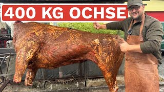 400 KG OCHSEN AM SPIEß GRILLEN  Klaus grillt [upl. by Malan]