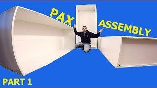 IKEA PAX Wardrobe Assembly PART 1 [upl. by Otilopih]