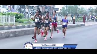 Access Bank Lagos City Marathon 2021 Nigeria  Full Race [upl. by Leahcimal]