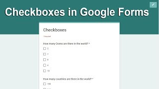 How to Add or Create Checkboxes Option in Google Forms [upl. by Fillender312]