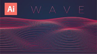 Dynamic Line Wave  Adobe Illustrator Tutorial [upl. by Parent673]