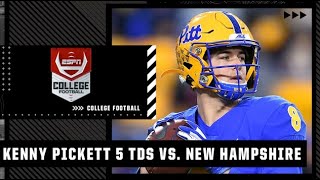 Kenny Pickett scores 5 TDs in Pittsburgh win over New Hampshire  Full Game Highlights [upl. by Ase565]