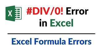 How to FIX the DIV0 ERROR in EXCEL [upl. by Rettke]