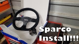 Sparco Quick Release and Steering Wheel Install Evo X [upl. by Cilegna]