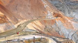 Rio Tinto Kennecott mine access road construction time lapse [upl. by Wendt979]