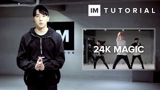 24K Magic  Bruno Mars  1MILLION Dance Tutorial [upl. by Aidne785]