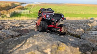 SCX24 Bronco  Crawling Basaltblocks at the Zeedijk in the Netherlands [upl. by Hakaber]