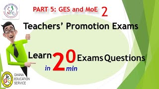 GES  NTC Teachers Promotion Exams 52 Ghana Education Service GES and Ministry pf Educat MoE [upl. by Fiora]