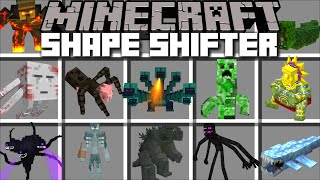 Minecraft SHAPE SHIFTER MORPH MOD  MORPH IN TO BOSSES AND MUTANT TITANS MOBS  Minecraft Mods [upl. by Shanahan101]