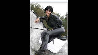 Leathered Life  Claudia Riding in Leather Pants [upl. by Hagan]