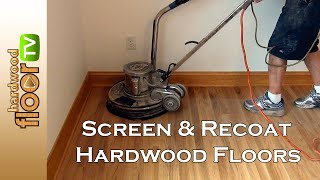 Screen Hardwood Floors  Buff amp Recoat [upl. by Skier]