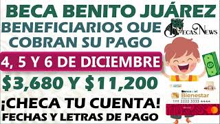 🚨 Fechas confirmadas Consulta quiénes cobran la Beca Benito Juárez el 4 5 y 6 de diciembre 💸 [upl. by Eilrahc]