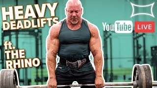 Stan Efferding amp Mark Bell HEAVY Deadlifts LIVE [upl. by Sucram]