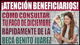 ¡Descubre cómo consultar tu pago de diciembre rápidamente de la Beca Benito Juárez [upl. by Lapo]