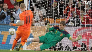 CASILLAS Y LA JUGADA CON ROBBEN  Mundial 2010 [upl. by Basham]