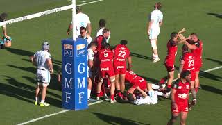 TOP 14  Essai de Swan REBBADJ RCT  RC Toulon  Montpellier Hérault Rugby [upl. by Arst]