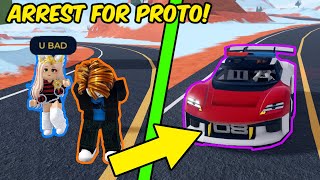 IF YOU ARREST ME YOU WIN PROTO  Roblox Jailbreak [upl. by Curt625]