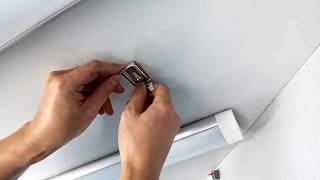 How to install LED batten luminaire linear light to Ceiling for Shop lighting and Garage lighting [upl. by Nerat]