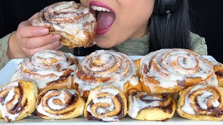 ASMR CINNABON CINNAMON ROLLS  Soft Sticky Eating Sounds NO TALKING  ASMR Phan [upl. by Odraner]