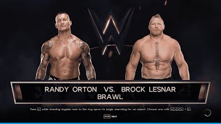 Backstage Brawl Brock Lesnar vs Randy Orton  WWE 2K23 Intense Gameplay WWE2K23 BackstageBrawl [upl. by Chrisoula]