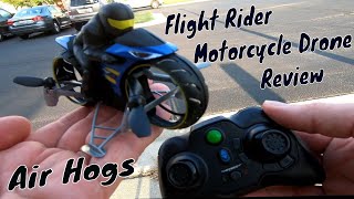 Air Hogs Flight Rider Flying Stunt Motorcycle Review [upl. by Darce]