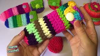 MINI MONEDEROS CILINDRO tejido a crochet paso a paso [upl. by Sellma740]