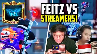 TOP 5 MOMENTS FEITZ 1V4 STREAMERS IN PUBG MOBILE [upl. by Nwahsram]