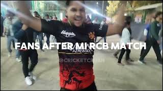 RCB FANS REACTIONS AFTER RCB vs MI ELIMINATOR 😍 [upl. by Ardnahsal]