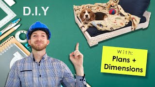 How To Build a DIY Dog Bed in 3mins Woodwork timelapse [upl. by Barrett]