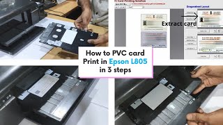 How to print PVC card in Epson L805  Epson l805 pvc card Printing [upl. by Aridaj]