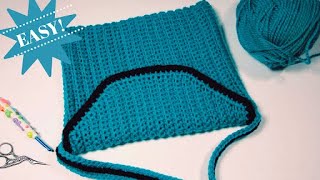 Crochet Bag Pattern For Beginners  The Easiest Pattern Youve Ever Tried [upl. by Ahsilad]