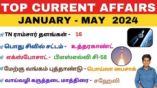 Top Current Affairs 2024  Jan  May 2024 [upl. by Nomar]