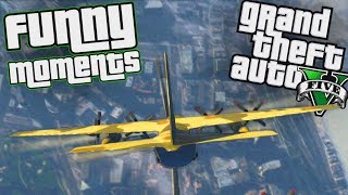 GTA 5 Online Funny Moments  Glitches Epic Plane Dive Campaign WTF Moments [upl. by Milano]