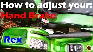 How to adjust the Hand Brake Cable  Peugeot  Citroen Easy  FULL GUIDE [upl. by Bergess790]