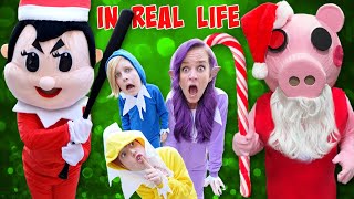 Roblox PIGGY In Real Life  Playing Elf on the Shelf with ProHacker [upl. by Eppesuig]