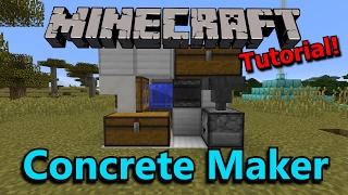 Tutorial Minecraft Compact Concrete Maker 112 Ready [upl. by Harve]